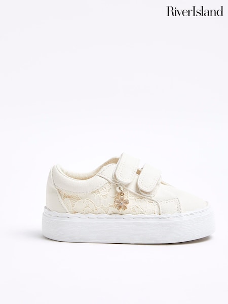 River Island Girls Scallop Lace Trainers (W29022) | 149 LEI