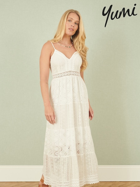 Yumi Tiered Maxi Dress With Ruched Back (W29074) | 410 LEI