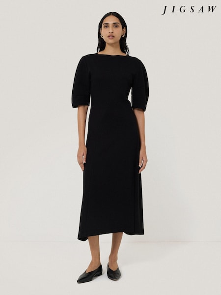 Jigsaw Black Angled Seams Jersey Dress (W29102) | €198