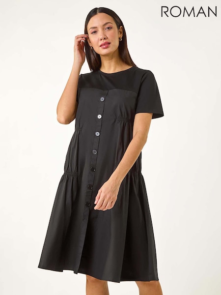 Roman Gathered Smock Dress (W29261) | €60