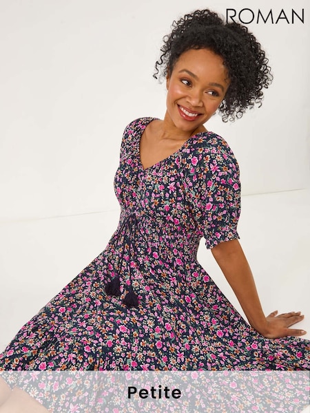 Roman Petite Ditsy Floral Print Frill Dress (W29274) | 335 LEI
