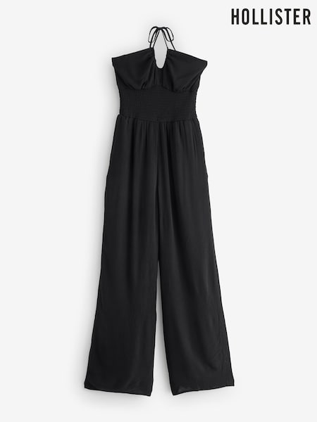 Hollister Blue Smocked Waist Multi Way Strapless Jumpsuit (W29389) | €63