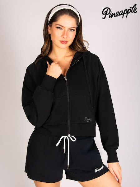 Pineapple Black Logo Full Zip Hoodie (W29455) | ₪201