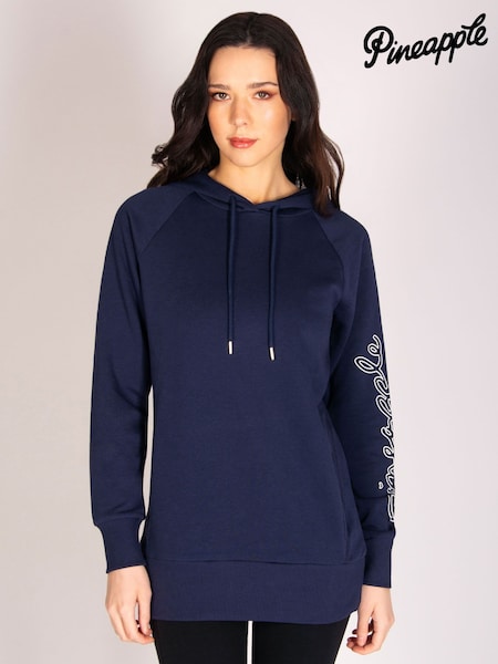 Pineapple Blue/Navy Womens Longline Hoodie (W29460) | €55