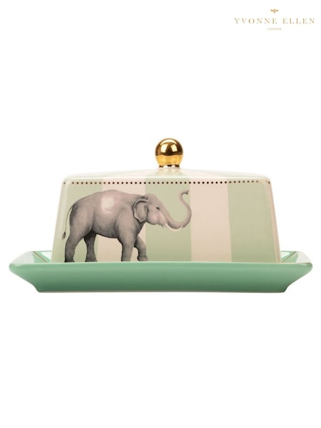Yvonne Ellen Green Elephant Butter Dish (W29495) | €37