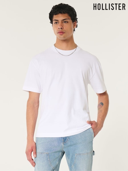 Hollister Boxy Crew Neck Short Sleeve 100% Cotton T-Shirt (W29533) | €24