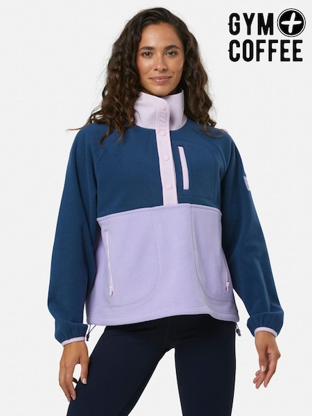 סגול - Gym + Coffee פליז עם לחצניות (W29545) | ‏327‏₪