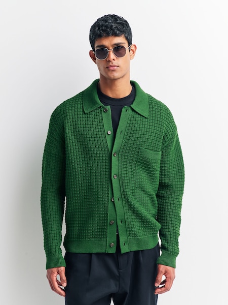 Universal Works Green Charlie Cardigan (W29601) | €338