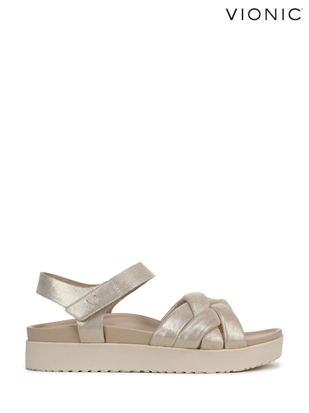 Vionic Regular Fit Gold Rosa Wedge Sandals (W29621) | €179