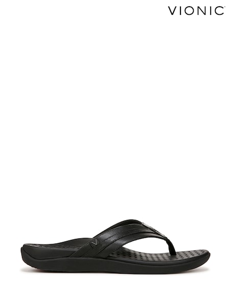 Vionic Regular Fit Tide II Black Flip Flops (W29645) | 559 LEI