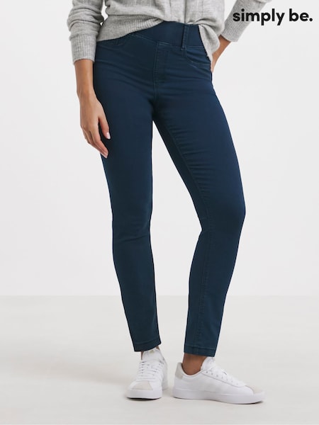 Simply Be Blue Slim Pull On Jeggings (W29660) | €37