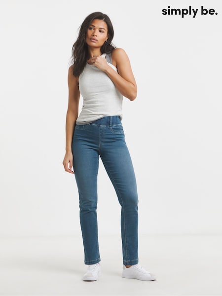 أزرق - Simply Be Slim Pull On Jeggings (W29663) | ‏187 ر.س.‏