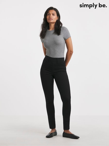 Simply Be Black Slim Pull On Jeggings (W29672) | $49