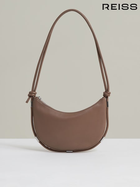 Reiss Neutral Harriet Leather Rope Strap Shoulder Bag (W29731) | €195