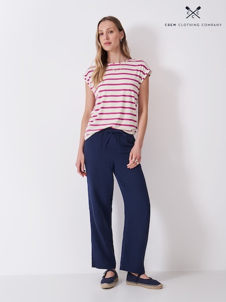 Crew Clothing Pink Striped Ruby Top (W29840) | R$ 285