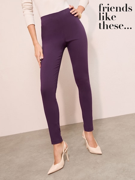 Friends Like These Berry Red Sculpting Stretch Slim Trousers (W29861) | €33