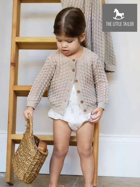 The Little Tailor Baby 100% Cotton Scallop Design Pointelle Cardigan (W29939) | 1,562 UAH