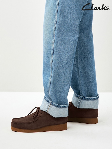 Clarks Dark Brown Suede Suede Wallabee EVO Shoes (W29958) | €128