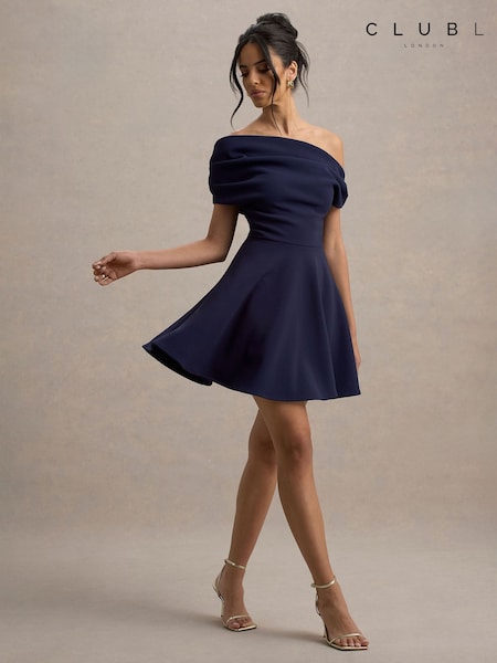 Club L London Agnes One Shoulder Mini Dress (W29986) | 931 LEI