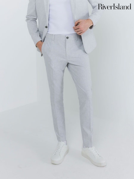 River Island Skinny Textured Trousers (W30038) | 2 704 грн