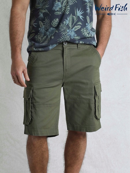 Зелений - Weird Fish Rigney карго 100% Cotton Shorts (W30088) | 2 884 грн