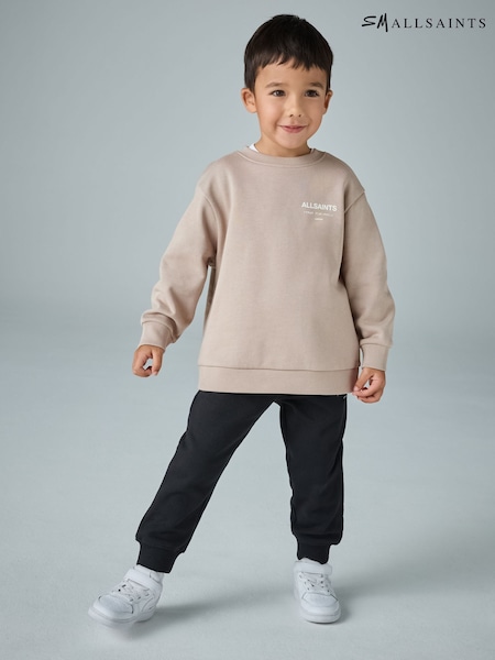 smALLSAINTS Taupe Brown Underground Oversized Younger Boys Crew Neck Sweat top (W30371) | €45 - €47
