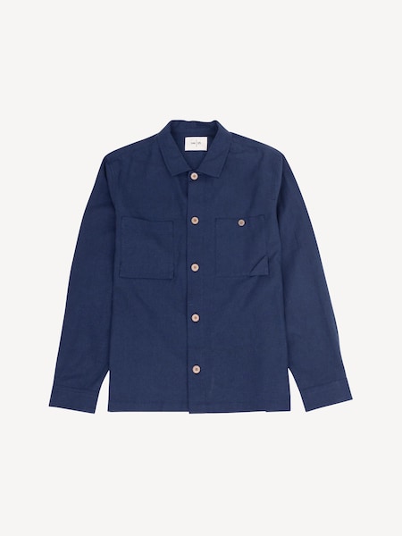 Folk Blue Anniversary Patch Overshirt (W30392) | €219