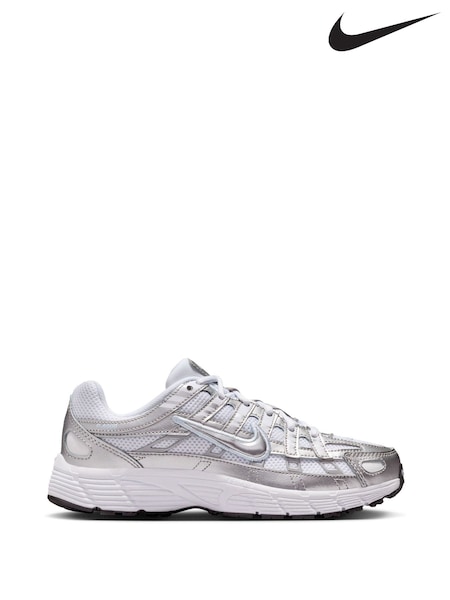 Nike White/Silver Youth P-6000 Trainers (W30495) | €83