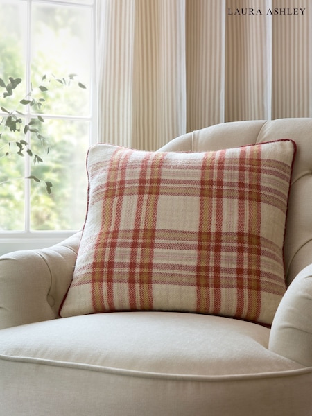 Laura Ashley Russet Padbury Check Cushion (W30794) | 198 QAR