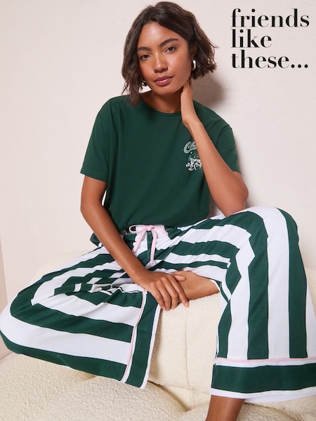 Friends Like These Green Chamonix Nightwear Set (W30886) | €33
