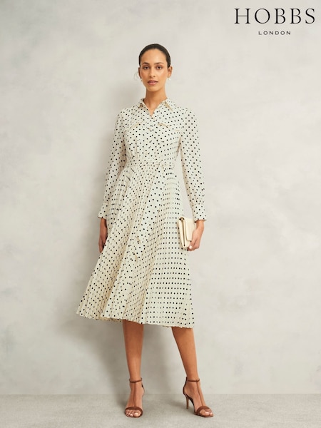 Hobbs White Larina Dress (W30912) | €216