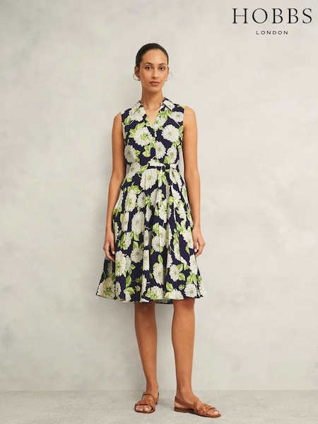 Hobbs Blue Bea Dress (W30925) | €205
