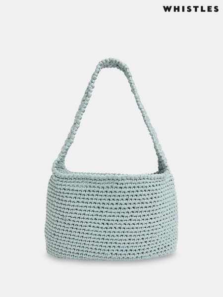 Whistles Blue Adaline Crochet Shoulder Bag (W30931) | €113