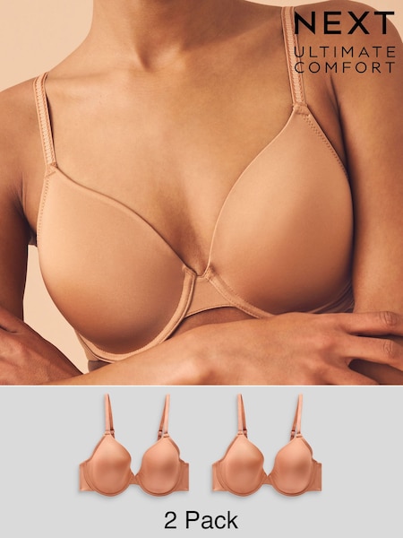 Caramel Nude Full Cup A-E Smoothing Ultimate Comfort T-Shirts Bras 2 Pack (W30962) | €24