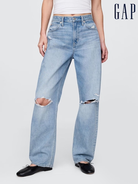 Gap Blue High Waisted Barrel Jeans (W30970) | €79