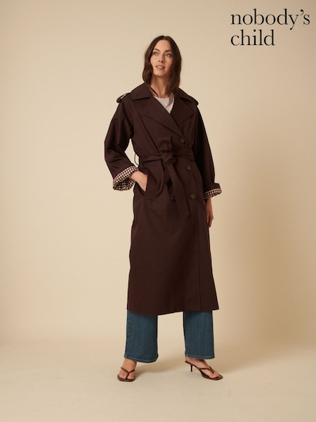 Nobodys Child Brown Okasan Trench Coat (W31012) | €203