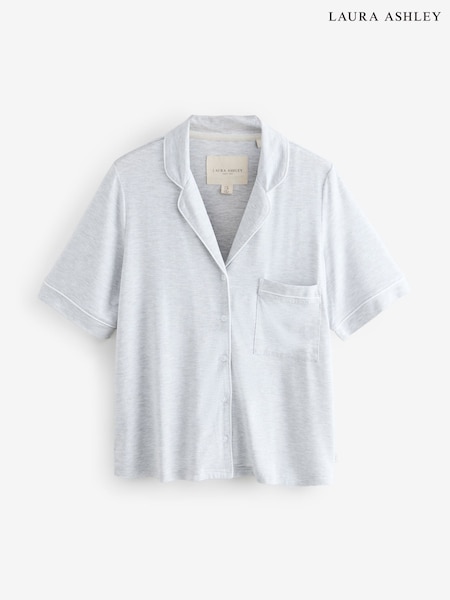 رمادي - Laura Ashley Modal Short Set Button Through Pyjamas (W31129) | ‏188 ر.ق.