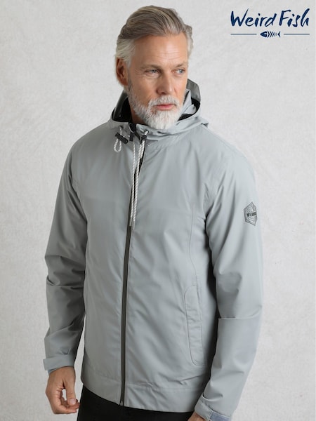 Weird Fish Grey Prescott Waterproof Packable Jacket (W31181) | R$ 690