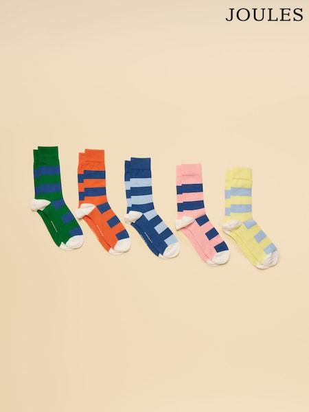 Joules Men's Kingsbury Socks 5 Pack (size 7-12) (W31267) | ‏100‏₪