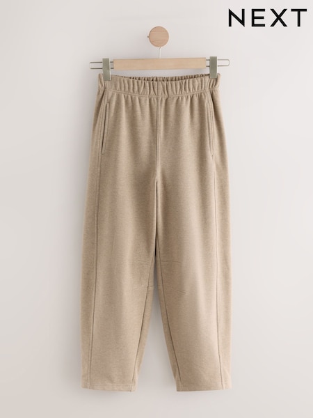 Mocha Brown Soft Brushed Finish Barrel Balloon Leg Trousers (W31335) | €49.50