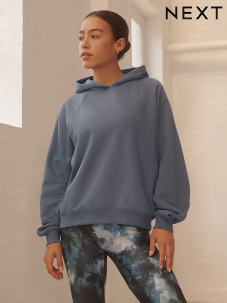 Pale Blue Relaxed Fit Heavyweight Regular Length Hoodie (W31354) | €34.50