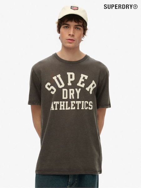 Superdry Grey Athletic Essential Graphic 100% Cotton T-Shirt (W31463) | €45