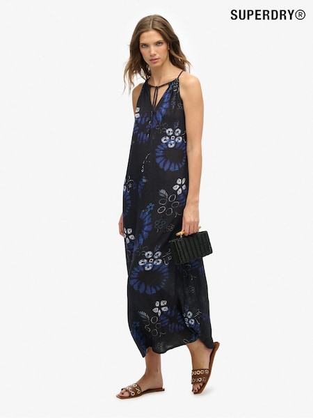 Superdry Blue Beach Cami Maxi Dress (W31465) | $87