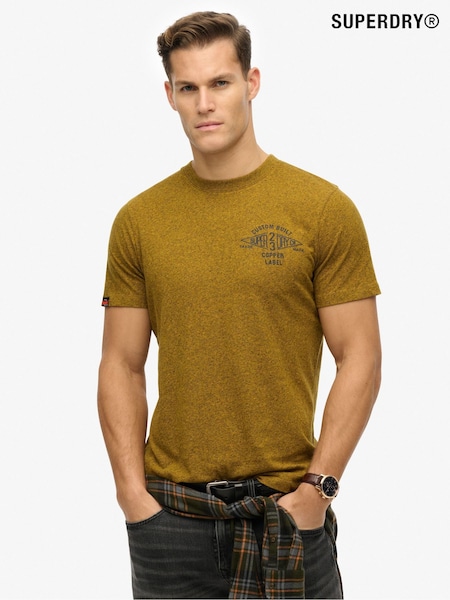 Superdry Yellow Copper Label Relaxed 100% Cotton T-Shirt (W31466) | 148 QAR