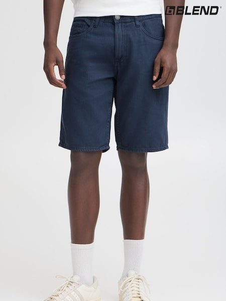 Bleumarin - Blend Regular Fit Woven 100% Cotton Shorts (W31530) | 209 LEI