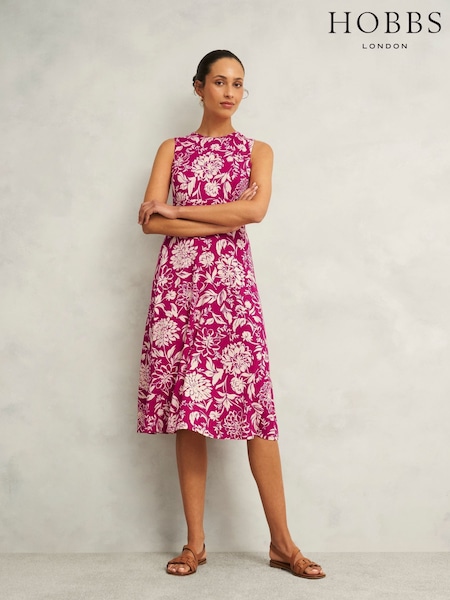Hobbs Pink Marylise Jersey Dress (W31642) | €113