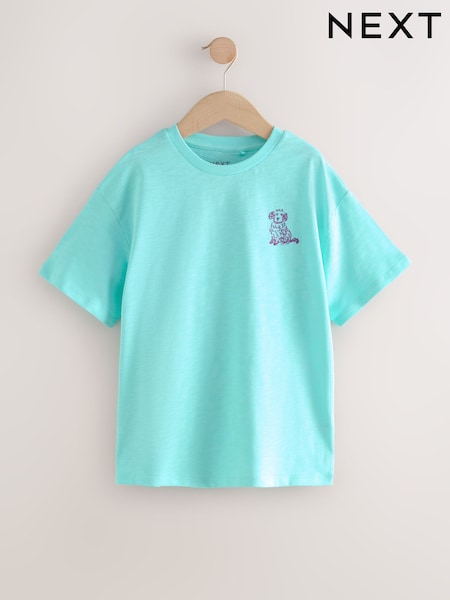 Blue Dog Oversized Graphic Print T-Shirt (3-16yrs) (W31666) | €13 - €18.50