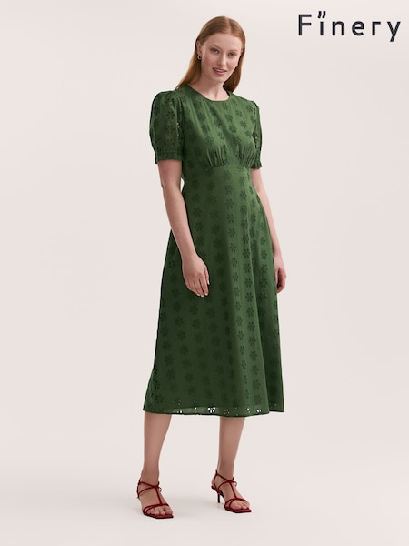 Finery Mela Cotton Broderie Midi Tea Dress (W31679) | 84 €