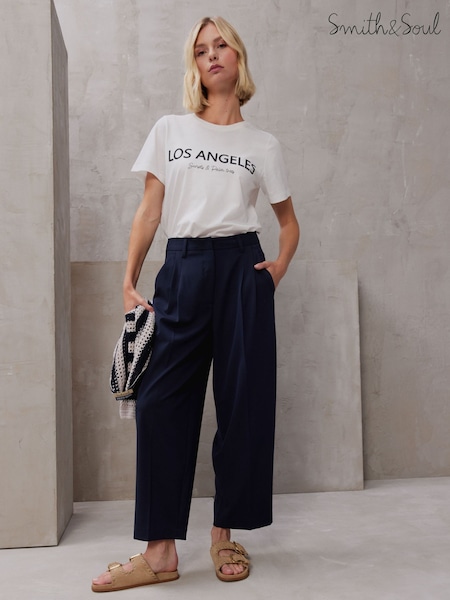 Smith & Soul Los Angeles Slogan 100% Cotton T-Shirt (W31711) | 335 LEI