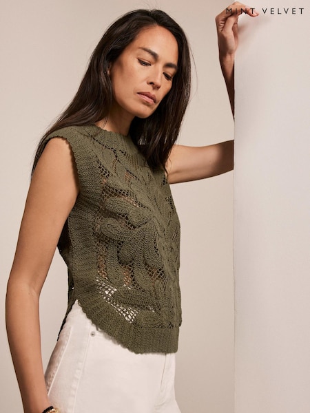 Mint Velvet Brown Knit Tank Top (W31840) | 5,347 UAH